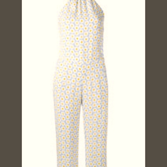Moschino Pants - Moschino Yellow and White Halter Jumpsuit